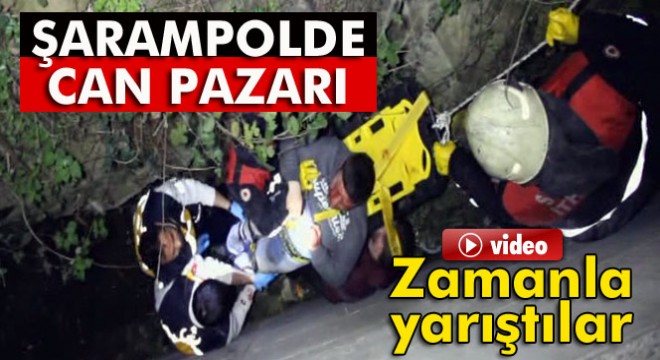Samsun'da otomobilin yuvarlandığı şarampolde can pazarı: 3 yaralı