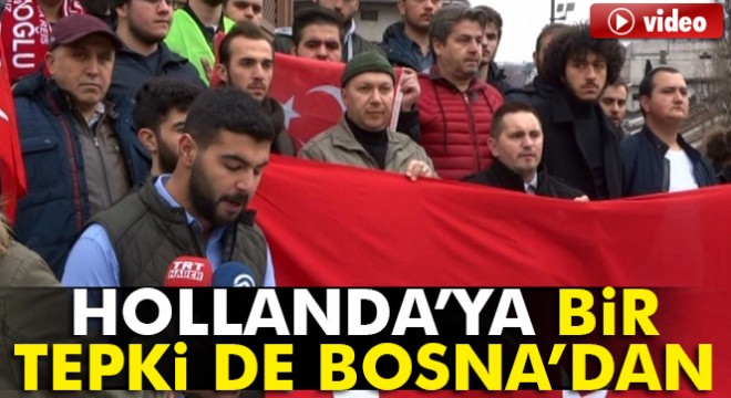 Saraybosna'da Hollanda protestosu