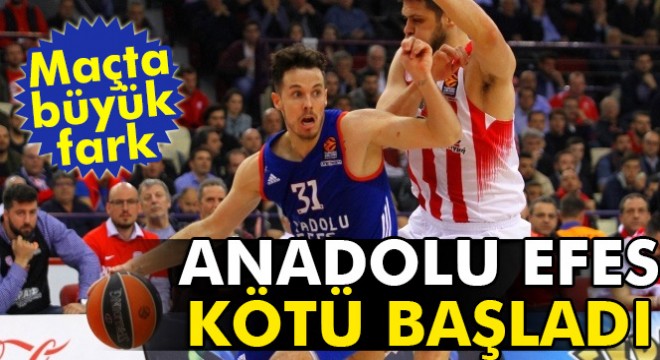 THY Eurolague: Olympiakos: 87 - Anadolu Efes: 72