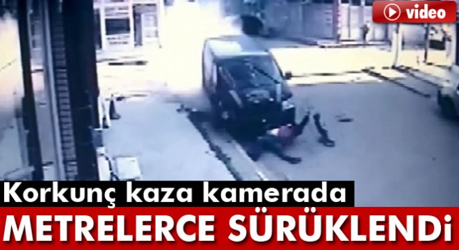 Tekirdağ'da korkunç kaza kamerada: Metrelerce sürüklendi
