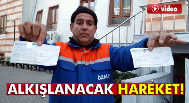 Temizlik işçisi bulduğu 50 bin liralık çeki sahibine teslim etti