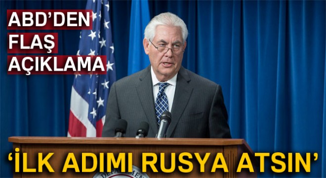 Tillerson: 'Ukrayna konusunda ilk adımı Rusya atmalı'