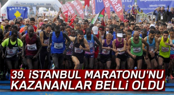 Vodafone 39. İstanbul Maratonu'nu kazananlar belli oldu
